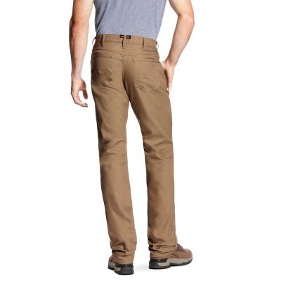 Ariat Work: Rebar M4 Low Rise DuraStretch Canvas 5 Pocket Boot Cut Pantalones Hombre - Kaki (TIAYH59